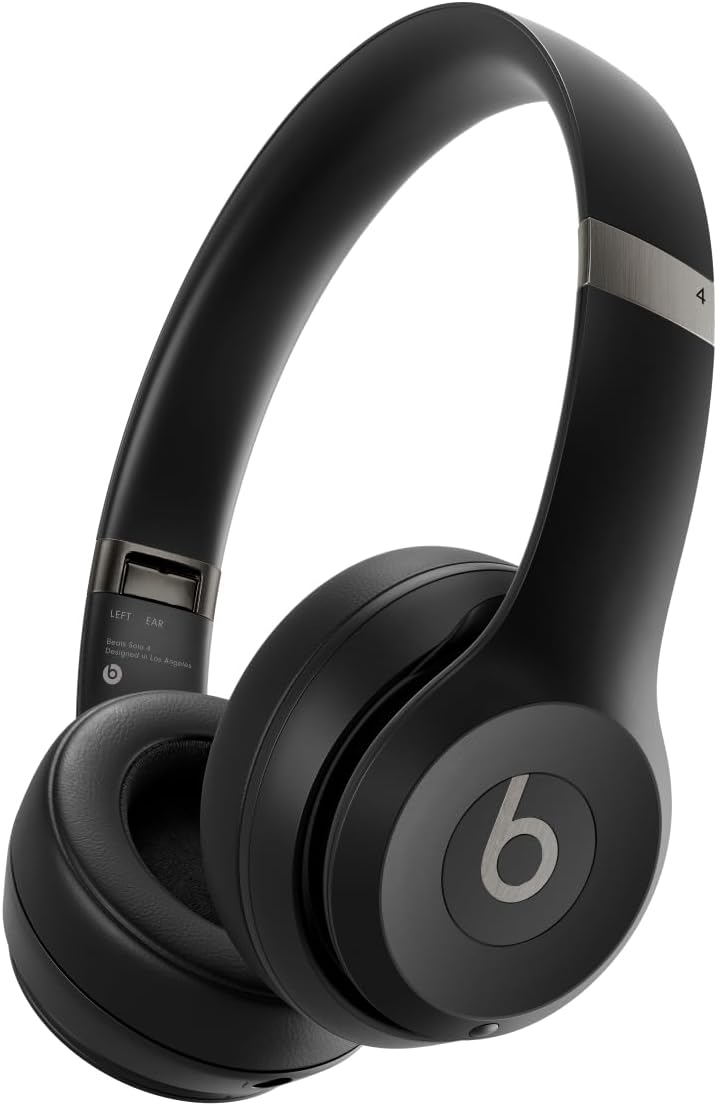 Solo 4 – Wireless Bluetooth Over Ear Ultralight Headphones, Up to 50H of Battery Life, 10 min Fast Charge for 5H Battery, Mic w/Voice Assist, 3.5 mm, Apple & Android Compatible - Matte Black