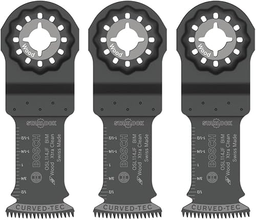 Miniatura 5 de BOSCH Hoja bimetálica oscilante OSL114JF-3 Starlock de 1-14 pulgadas, 3 unidades, precisión profesional de fabricación suiza, diseño de interfaz 3D,