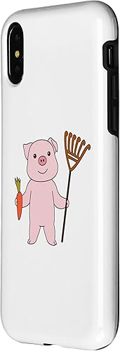 Vista 8 de iPhone 12 mini Pig Doing Garden Work Sow Gardener Case