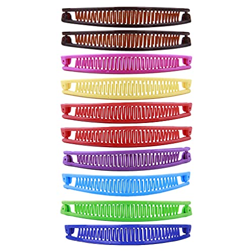Pince à cheveux banane anti-glisse lot de 10 Beaupretty pour queue de cheval
