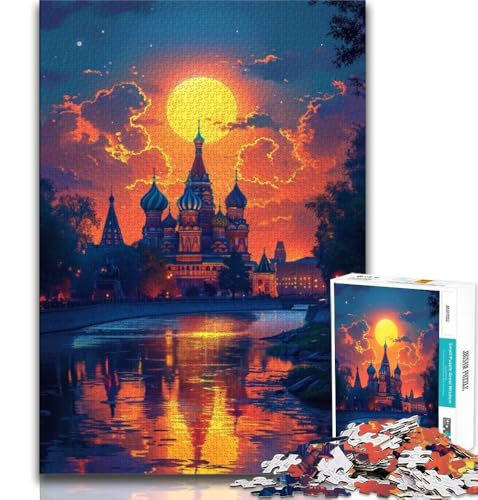 Rompecabezas de 1000 Piezas para Adolescentes Taj Mahal Colorido 1000 Piezas para Adolescentes Interesante interacción Entre Padres e Hijos 26x38cm