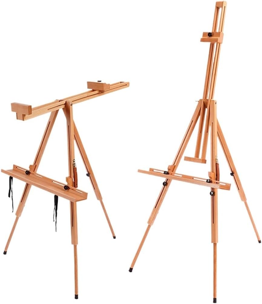 Wooden Foldable Portable Three-Legged Sketch Easel Solid Wood Sketch Oil Painting Easel