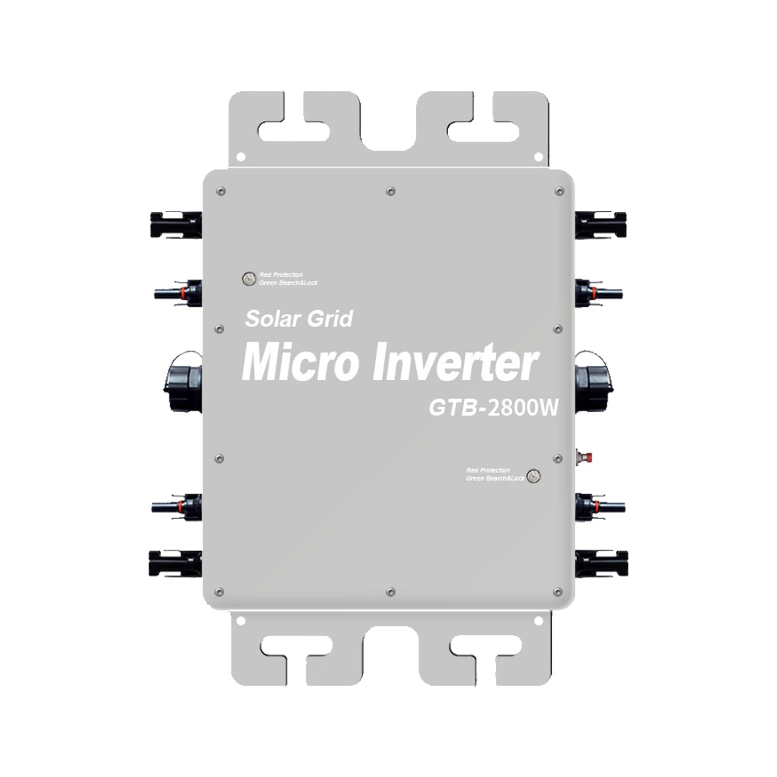 Microinversor Solar Mppt De 2000 W, 2400 W Y 2800 W, CC 22-60 V A 120/230 V, para Paneles Solares Y Uso DoméStico En Coche 2000W-Grey