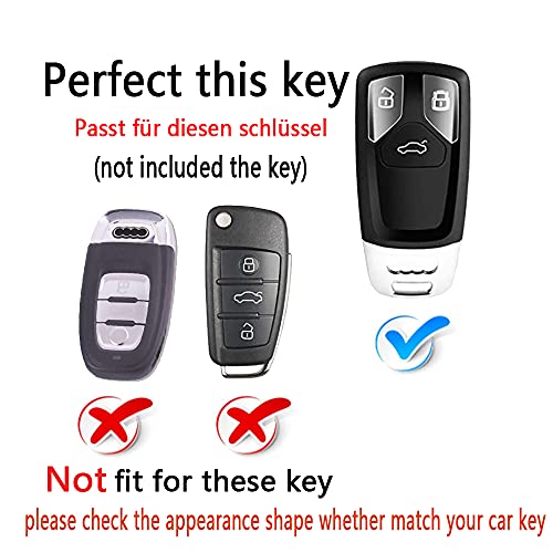Coque clé Audi TT TTS TTRS noir silicone accessoire protection télécommande - 2