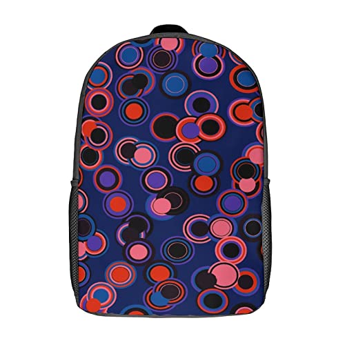 Mochila impermeable de 17 pulgadas con protección para libros y estampado 3D