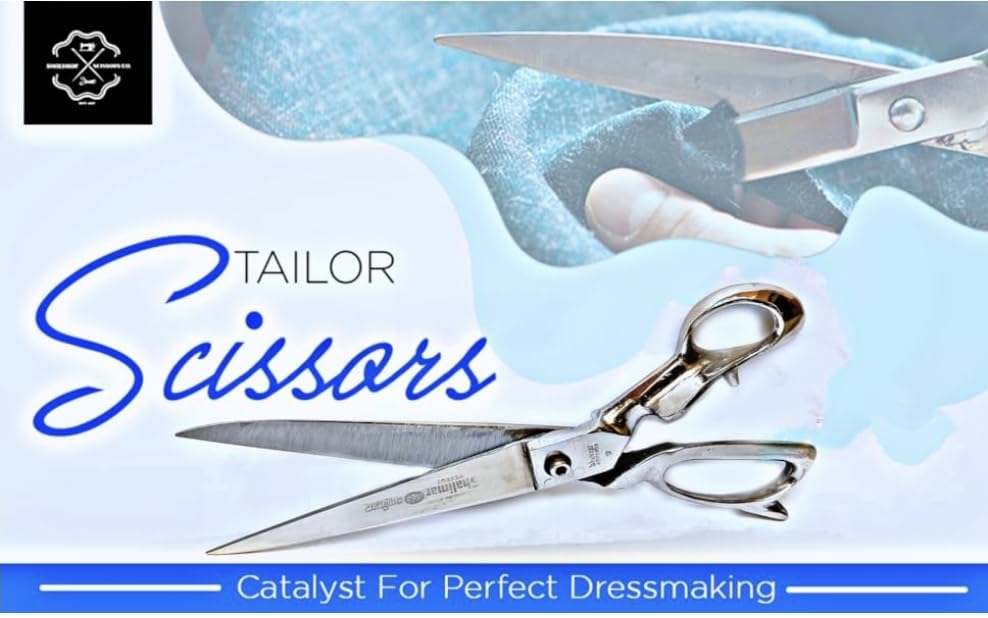 Image of Shalimar Brand Tailoring Scissors for Cloth Cutting 12 inch Inches Heavy kaandaar Handle Textile & Leather Cutting Scissor Professional Fabric Sewing High Carbon Steel Heavy Duty Large Tailor Scissors