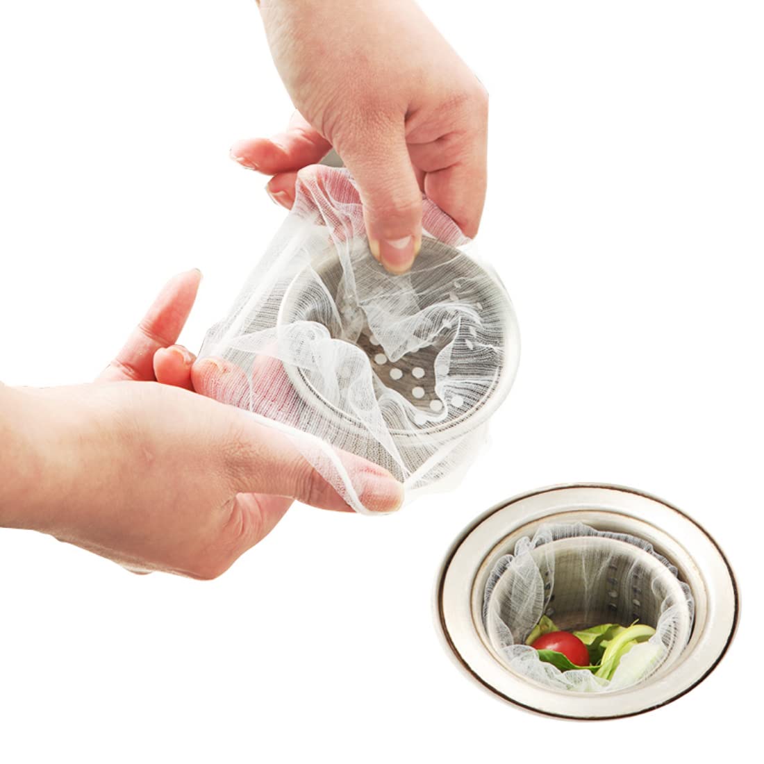Yindella Sink Strainer Bags Kitchen Sink Strainer Filter Mesh Bag Anti Clogging Elastic Kitchen Sink Strainer Mesh Trash Bag Fits Most Sizes of Sink Strainer (60) (B0C8926DBQ) Amazon Price History, Amazon Price Tracker