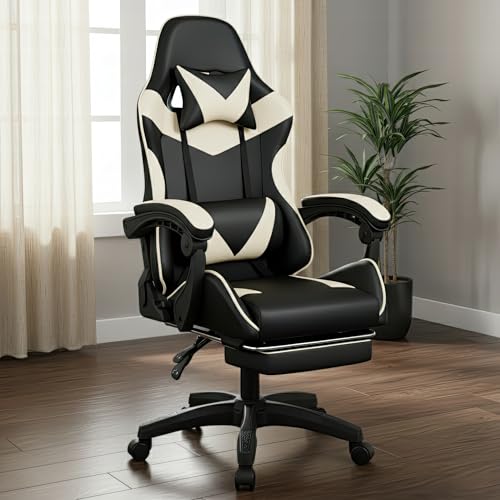 Cadeira Escritório Gamer Reclinável Ergonômica Profissional (Branco)