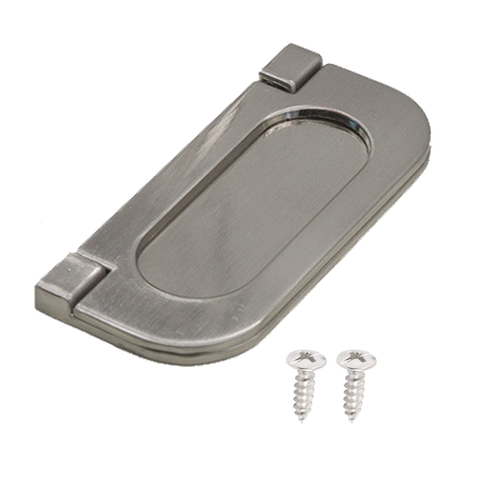 yizhichunFlush Ring Pull Zinc Alloy Invisible Door Knob Pull Horizontal Furniture Wardrobe Drawer Pull Handle 60mm with Screws for Cupboard Drawer Cabinet