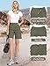 IWD Bermuda Shorts for Women Cargo Shorts 7 Inch Inseam Knee Length Y2K Summer Outfits Fashion Green XX-Large