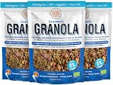 Granola Ecológica y Artesana, Semillas de Calabaza y Lino Marrón (Pack: 3 bolsas x 300g)