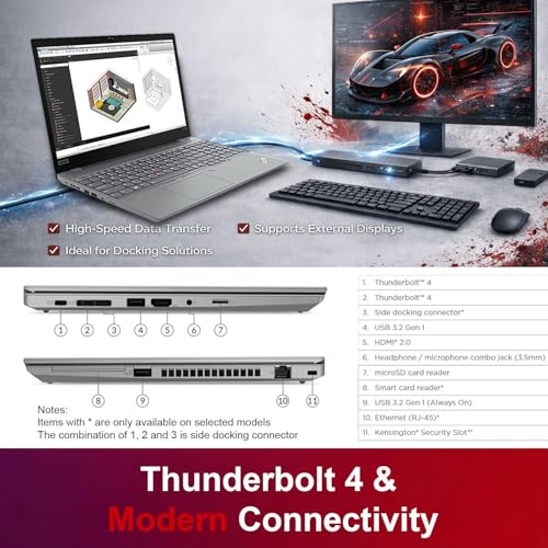 Image of Lenovo ThinkPad P15s 15.6 inch FHD Laptop | Intel Core i7 Processor | Windows 11 Pro | NVIDIA Quadro T500 GPU | 12GB DDR4 | 256GB PCIe SSD | Full-Size Backlit Keyboard | HDMI | Mobile Workstation