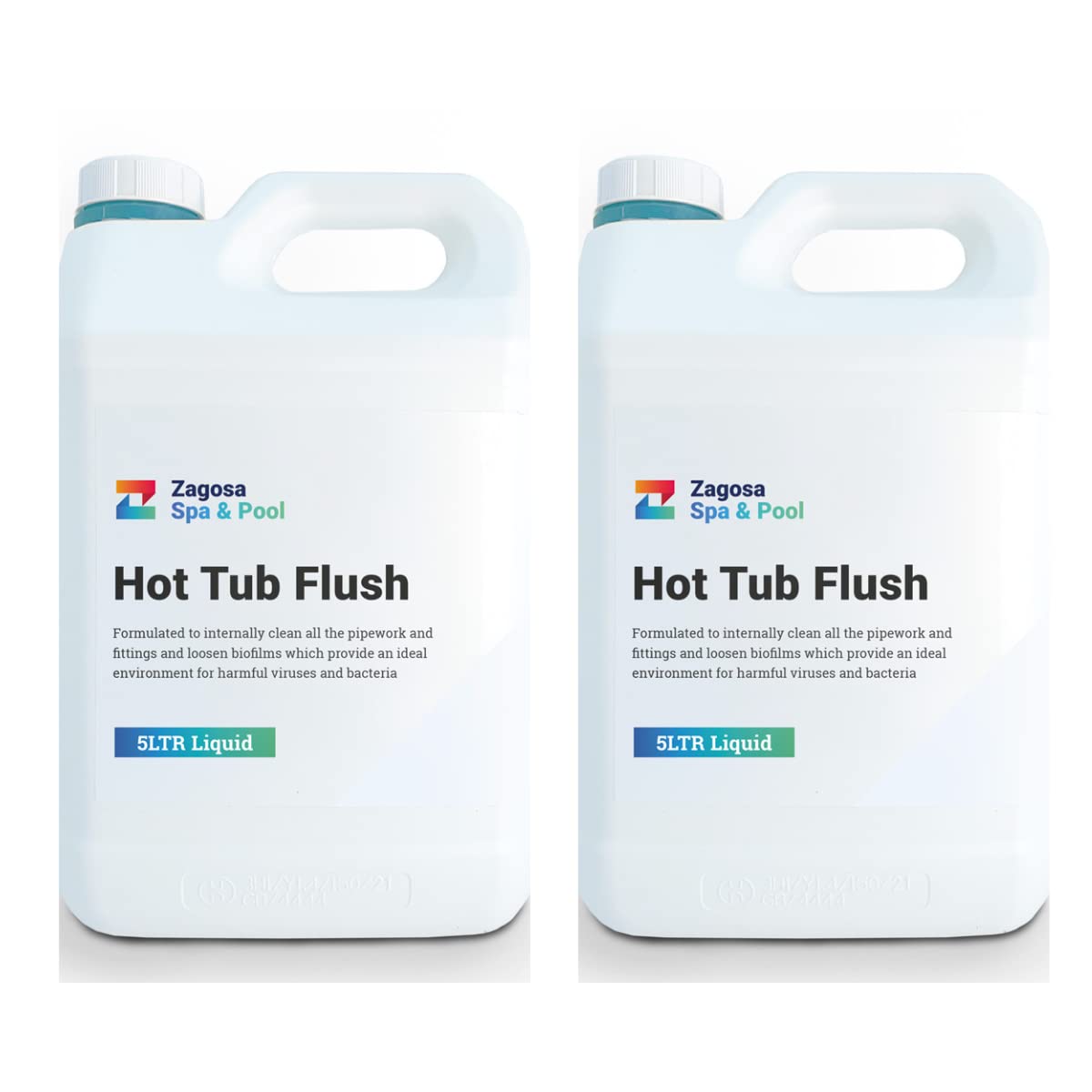 Zagosa Spa & Pool 10Ltr Hot Tub Flush Whirlpool Bath Cleaner - Biofilm Remover, System Flush For Spas And Hot Tubs