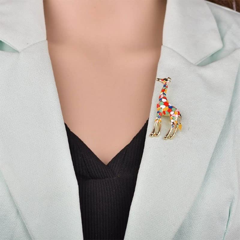 Image of Acxico 2Pcs Giraffe Brooches for Women Cute Animal Brooch Pin Fashion Jewelry Gift for Kids Exquisite Brooch