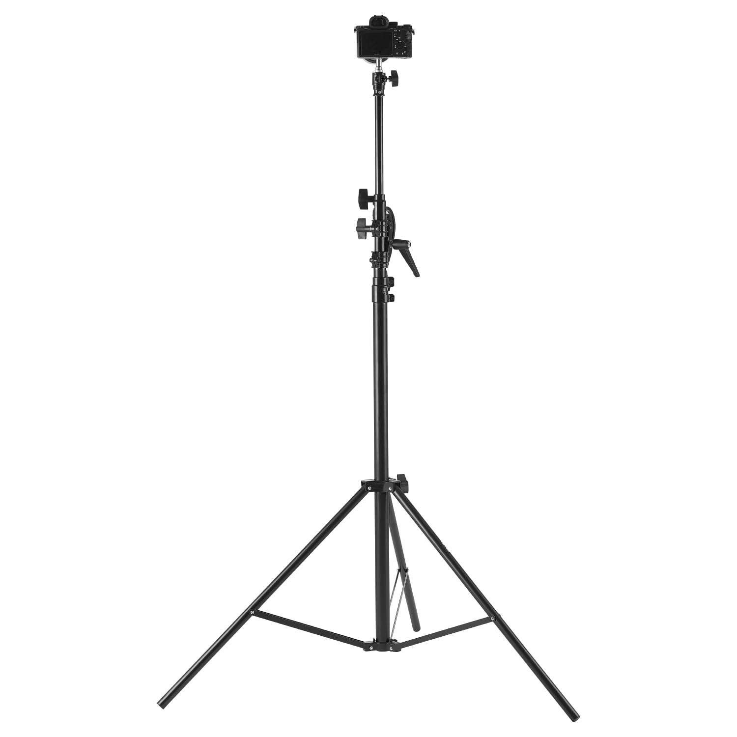VEVOR Support d'éclairage en Aluminium, Hauteur Max. 390 cm, trépied de Photographique réglable, avec Bras flèche, Sac Sable, Charge Max. 5 kg, pour boîte à lumière, Flash de Studio, Anneau Lumineux