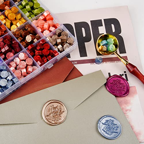 Metallic Assorted Color Wax Seal Beads - 24 Colors, 600+ Sealing Wax Beads