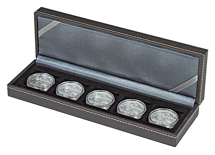 MC.Sammler Tableau Numismatique + 35 Capsules De 32,5 Mm Pour Pièces De 10 Euros, 20 Euros, 10