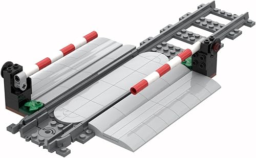 Miniatura 1 de Kit de construcción de vías de tren urbano, modelo de exhibición de vías de cruce de ferrocarril, juguete de construcción MOC compatible con Lego