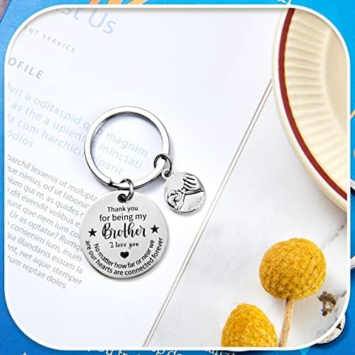 Brother Birthday Card Brother Keyring with Love Envelop Brother Gifts from Sister Brother Thank You for Being My Brother Happy Birthday Gifts