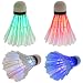 IFLYING Colorful LED Badminton for Dark Night Outdoor and Indoor Sports Activities - 4 Pieces