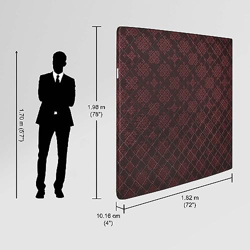 Image of Interio by Godrej Insignia SP King Bed Foam Mattress (78 x 72 x 4 Inches), 1-Year Warranty, PU Foam