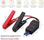 DXNQ EC-5 Replacement Car Portable Battery Jump Starter Smart Cable, Protective Car Emergency Jumper Cables for 12V Car Jump Starter, Conductive EC5 Connector Replacement Alligator Clip