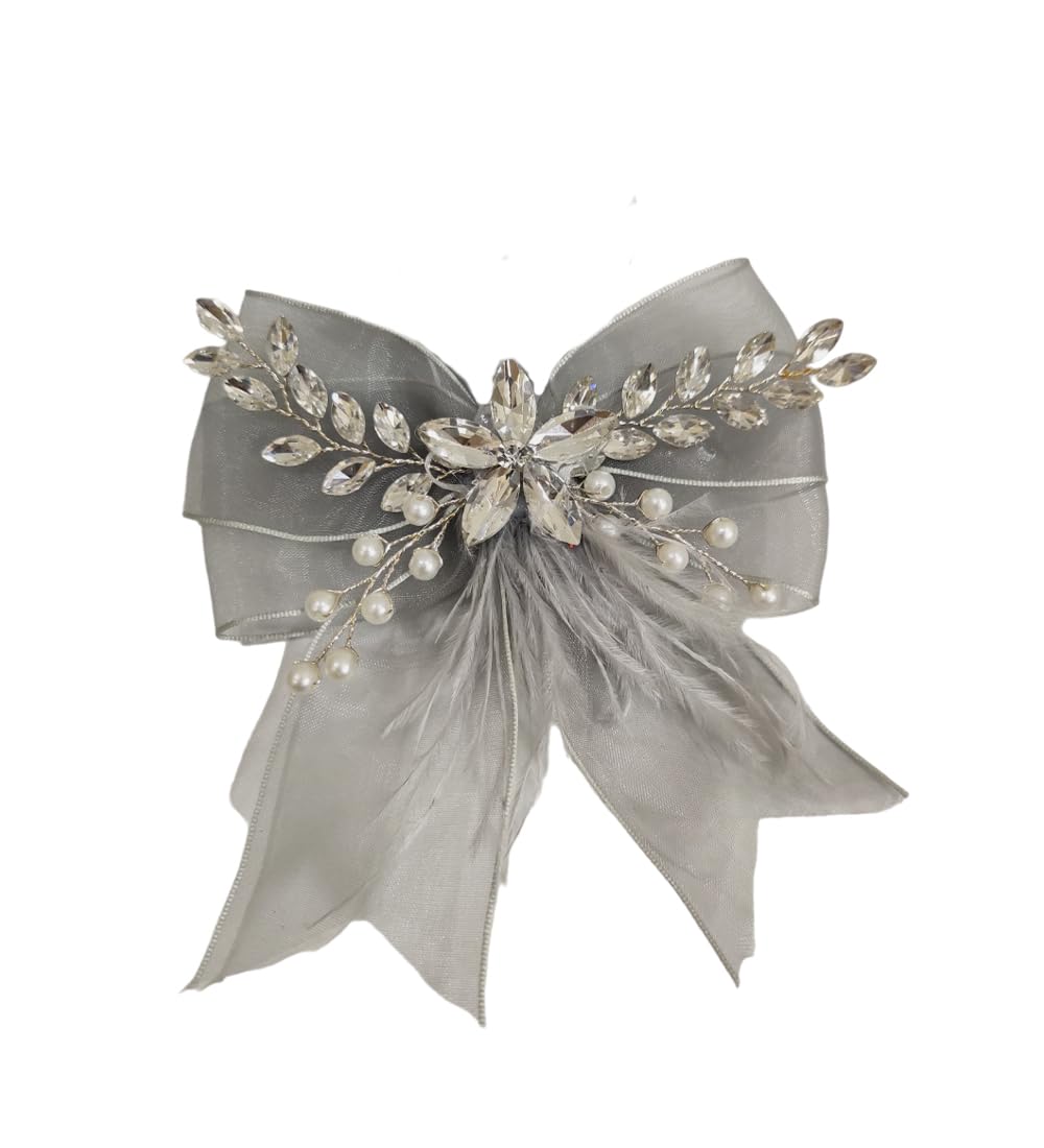 See full amazon price history chart for Grey Net and Feather Pearl Embellished Bow Hair Clip | Women Wedding Hair Accessories for Bride and Bridesmaid |Fancy & Stylish Hair Accessories Grey Net and Feather Pearl Embellished Bow Hair Clip | Women Wedding Hair Accessories for Bride and Bridesmaid |Fancy & Stylish Hair Accessories (B0DBB3F7D8) Amazon Price History, Amazon Price Tracker