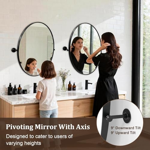 Miroir inclinable ovale pour ajuster le reflet à votre taille - 6