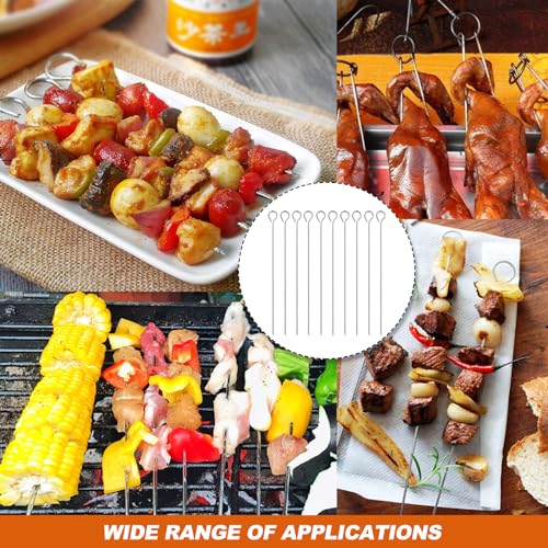 Schaschlikspieße Edelstahl 30 cm Grillspieße Fleischspieße Edelstahl Schaschlik Spiesse Grill Spieße Lange Metallspieße 20 STK