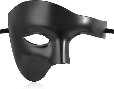 ☆masquerade☆ Phantom of the Opera Crackled Half Face Venetian Masquerade