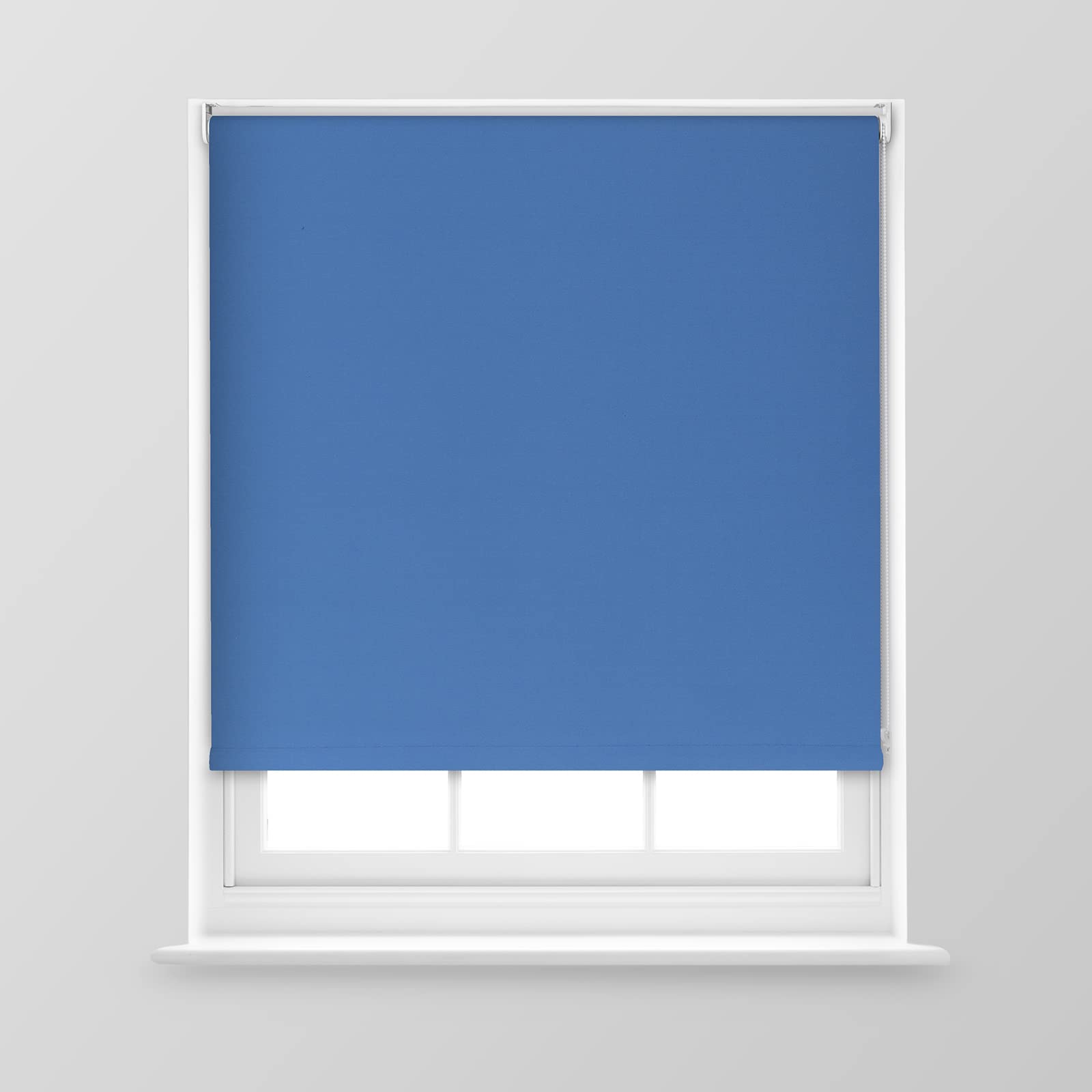 Trimmable Blackout Roller Blind - 5FT - ROYAL BLUE - 150cm(W) x 170cm(L) | Polyester Thermal Blackout Roller Blind with Trim-To-Size Fit, Blocks Light, Retains Warmth, Ideal for Bedrooms & Lounges
