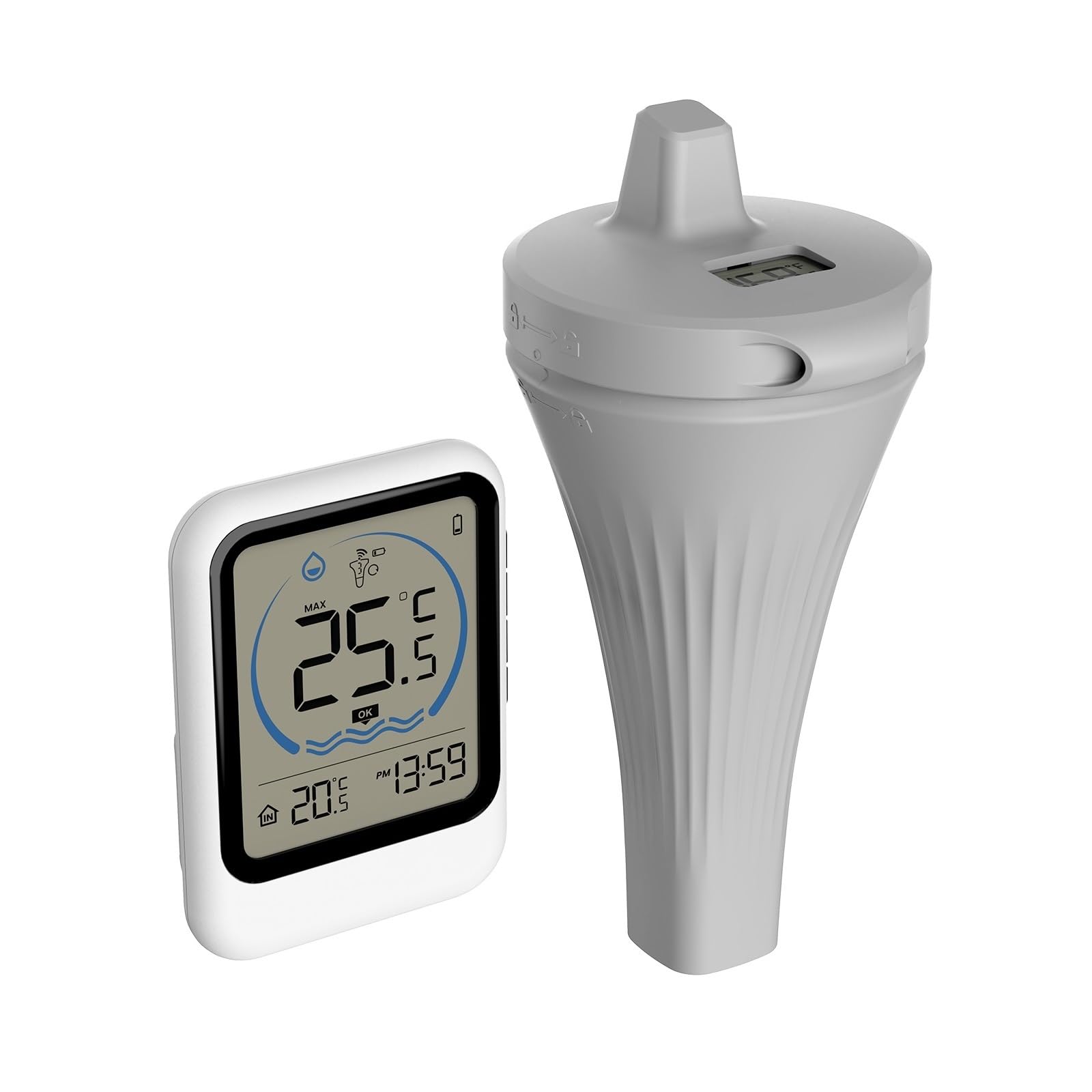 Digitales Schwimmbadthermometer, Schwimmender Schwimmteich, Badezimmer, Aquarium, Wassertemperatur-Monitor Einfach Zu Bedienen