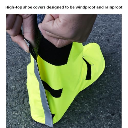 Cubiertas reflectantes antideslizantes para zapatos de bicicleta Tbest, protectoras para ciclismo al aire libre, camping y senderismo, fabricadas en poliéster y PVC, con puño elástico alto miniatura 6