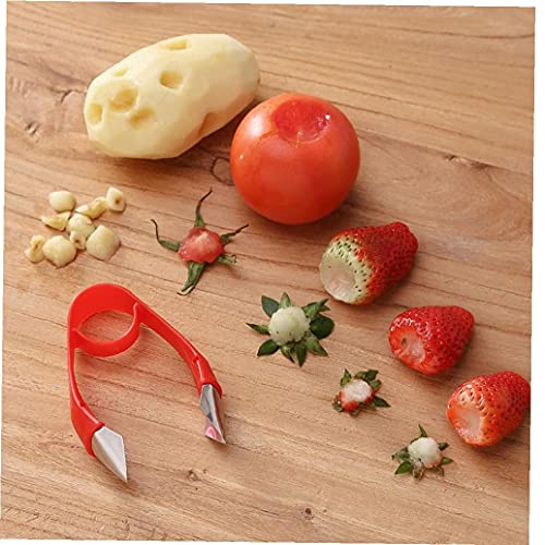 NIDONE Fruit Corer Strawberry Slicer Core Remover Tool Huller Cutter Stam Ananas Eyes Stalk Leaves Gadget Set 2PCS - Image 8