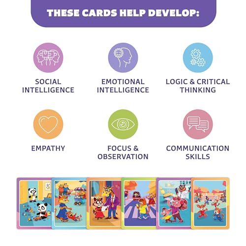 Who What Why Conversation Cards for Kids – Learning Materials for Social Skills, Emotional Intelligence & Critical Thinking – Speech Therapy Resources, Articulation & Sequencing Card Game, Ages 4+ - Image 7