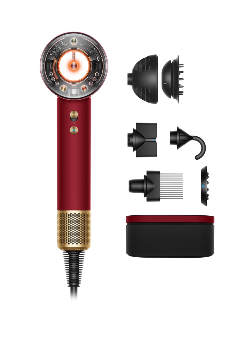DysonSupersonic Nural Hair Dryer In Red Velvet & Gold