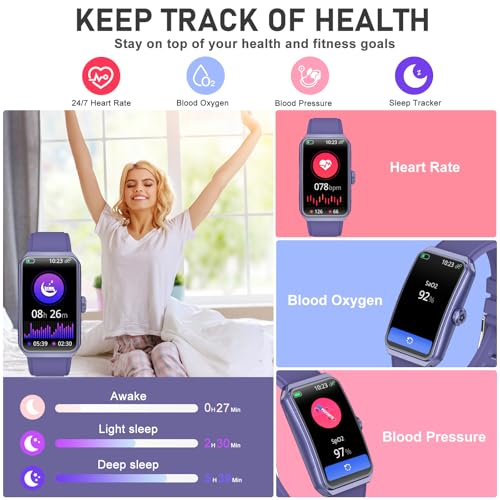 Image of Fitness Tracker with 24 /7 Heart Rate, Blood Oxygen, Sleep Tracker, Activity Tracker with Step Tracker for Women Men