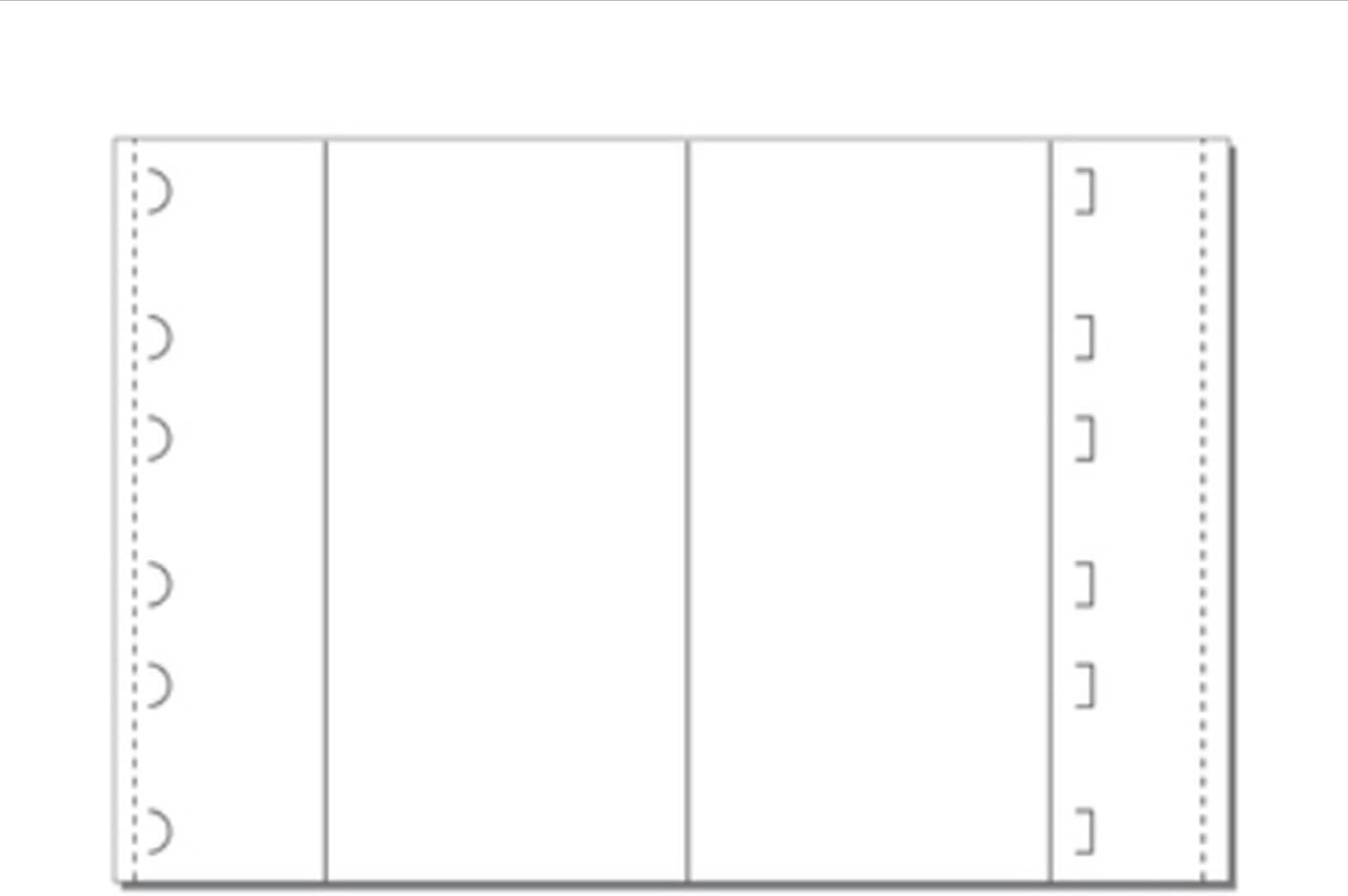 Print-Ready Table Tent (4 x 5-5/8 Folded), 3-UP, Perforated for Separation on 12 x 18 White 80lb Hammermill Cover Paper - 100 Sheets (300 Table Tents)