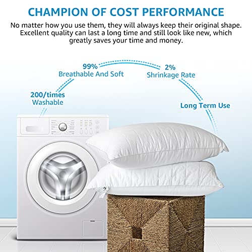 Neipota Pillows Queen Size Set Of 2, Queen Pillows 2 Pack 20 X 30, Cooling Side Sleeper Pillow Hotel Bed Pillows & Positioners, Hypoallergenic Bed Pillow For Sleeping Almohadas Para Dormir Washable #TOP5