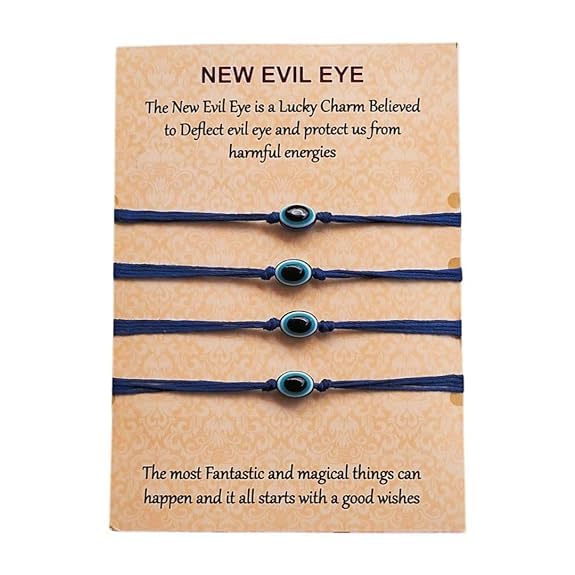 Alaukik Evil Eye Rakhi Protect From Negative Energy Unisex Nazar Evil Eye Rakhi With Beads Handmade Rakhi for Brother/Sister set of 4 (B0CCLGLYN2) Amazon Price History, Amazon Price Tracker