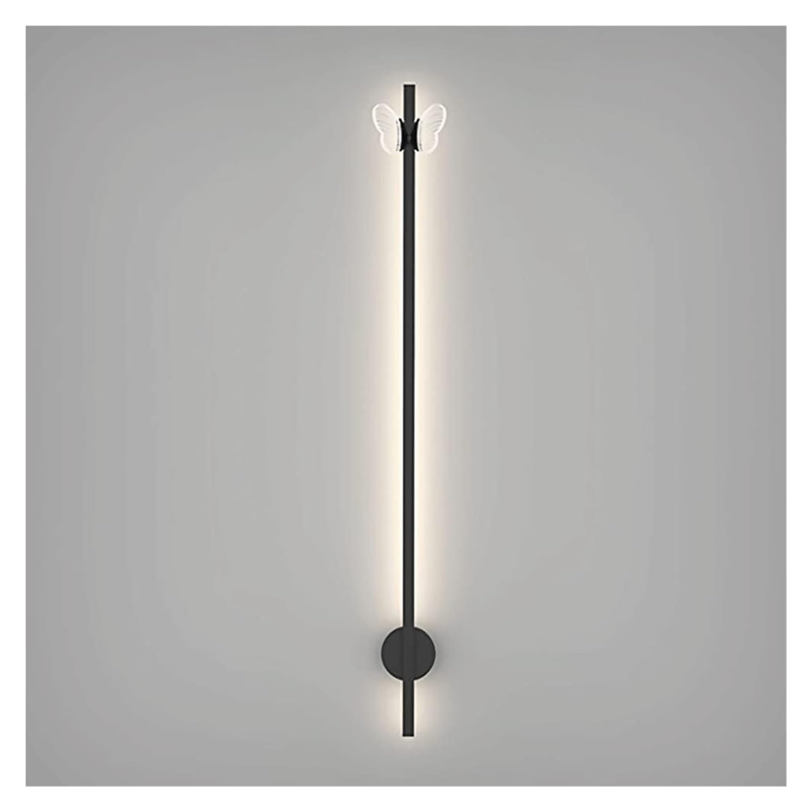 VDOQTLJT Aluminum Long Strip Wall Lamp Black Linear Light Ultra-Thin Bedside LED Decorative Sconce Lamps sconces(80CM)