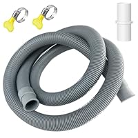 Gentpovth 1.5M x 20 mm Ablaufschlauch Verlängerung für Waschmaschinen,Ablaufschlauch Verlängerung Set inkl 1 Schlauchverbinder 2 Schlauchschellen,für Waschmaschinenschlauch,Geschirrspüler,Trockner