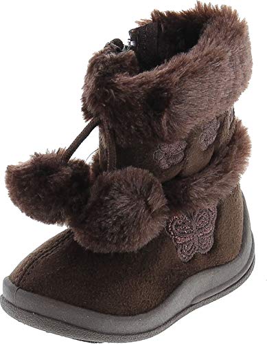 Kali Footwear Girls Zello Butterfly Glitter Pom Pom