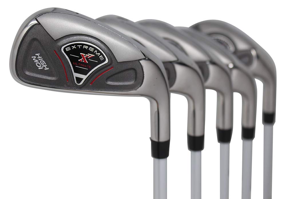 Extreme X7 High MOI Complete 5-Piece Short Men's Iron Set (7-SW) Right Handed Regular R Flex Graphite Shafts (Short Men - 5' to 5'4