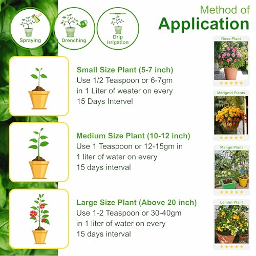 Image of Go Garden MKP 00 52 34 Fertilizer for Crops | Mono Potassium Phosphate Water Soluble | High Phosphorus & Potassium for Flowering & Yield Improvement 400 G