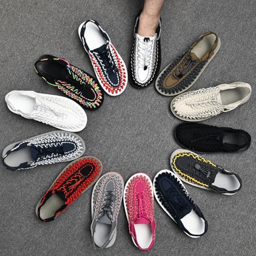 Large Size Unisex Rope Sport Sandals Men's Fisherman Shoes Women's Hand-Woven Shoes Comfortable Couple Lightweight Beach SandalsAA3