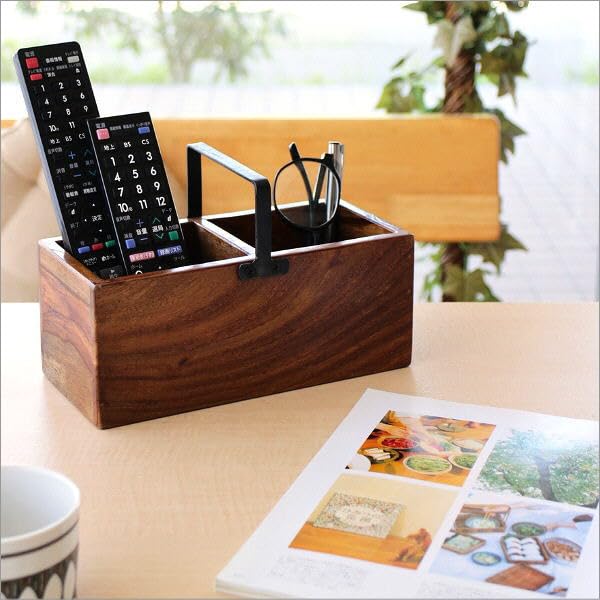 Amazon.co.jp: リモコンラック 木製 おしゃれ ペン立て 鉛筆立て 卓上