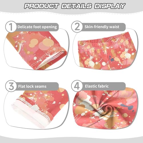 Rose Gold Abstract Metallic Kids Baby Girls Cotton Leggings Stretchy Full Length Yoga Pants Sports3