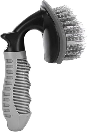 Miniatura 5 de Cepillo de lavado de autos para ruedas y guardabarros, limpiador de neumáticos de mango corto para detalles de automóvil, cepillo de limpieza de