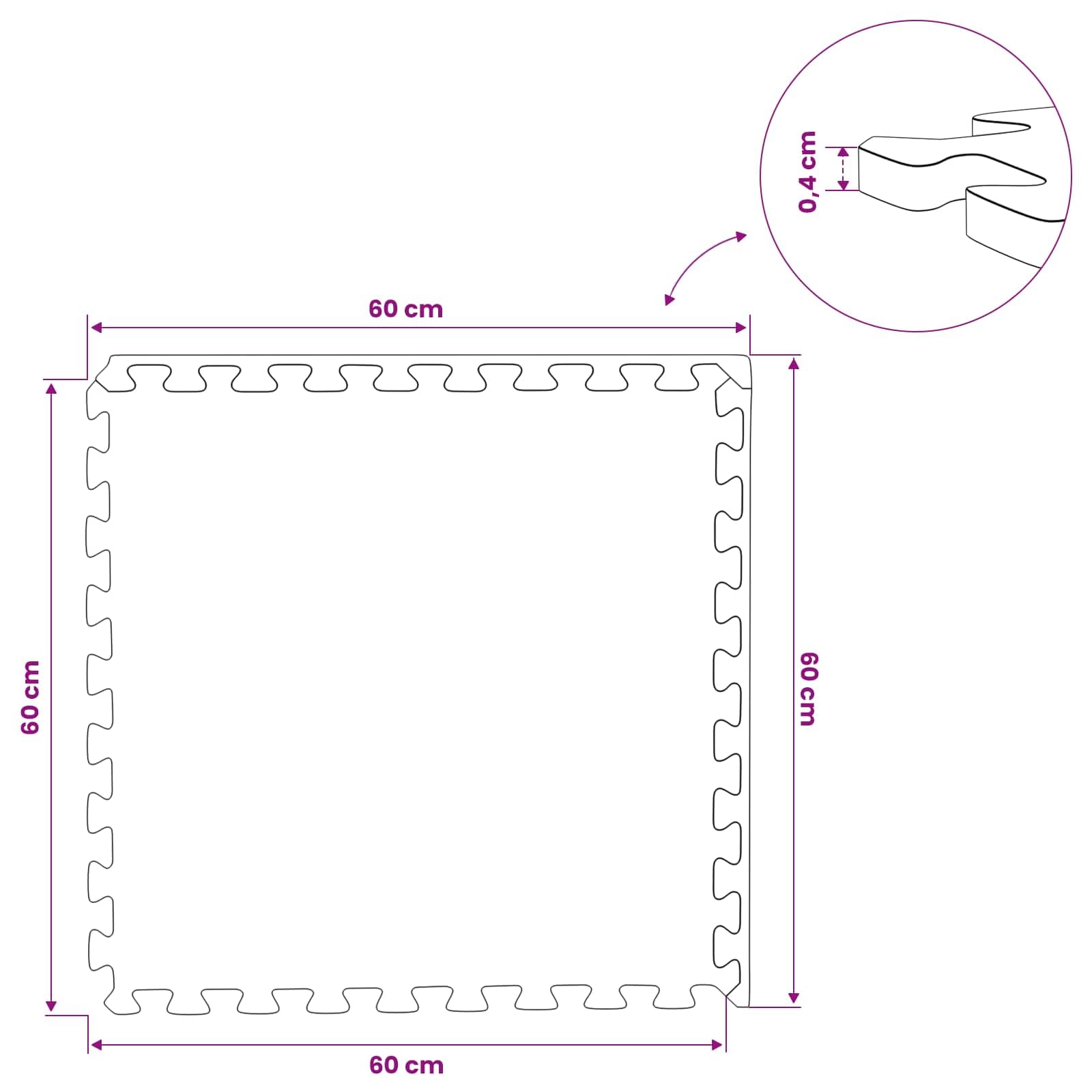 Fußmatten 50 Stück Grau 18 m² EVA-Schaum Erweiterbares Puzzle-Design für Home Gym, Fitnessraum, Yoga, Schutzmatte, rutschfest, vibrationsdämpfend, wasserfest, einfache Reinigung